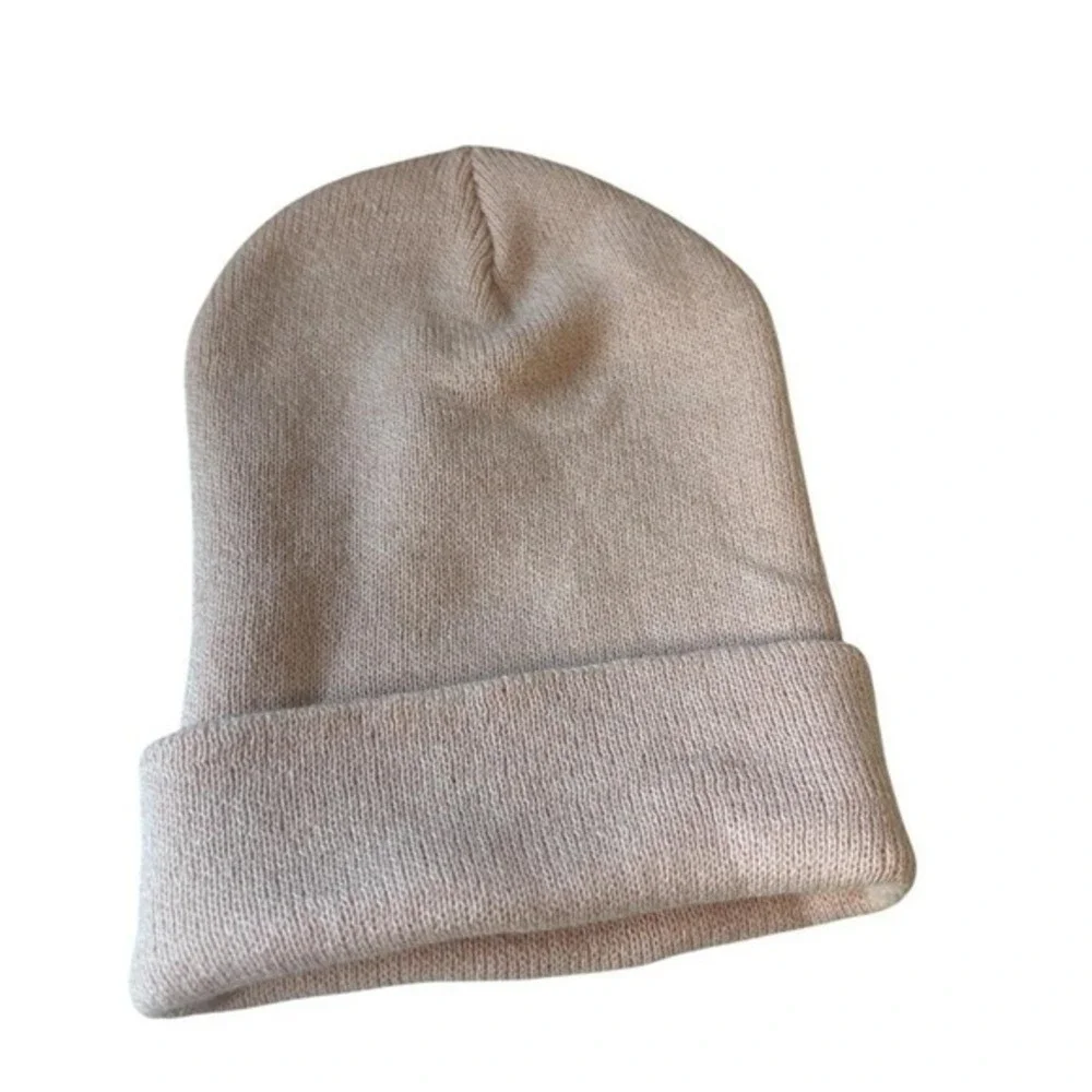 Carhartt‎ Pink Knit Beanie Hat Logo Patch Winter Y2K Streetwear
